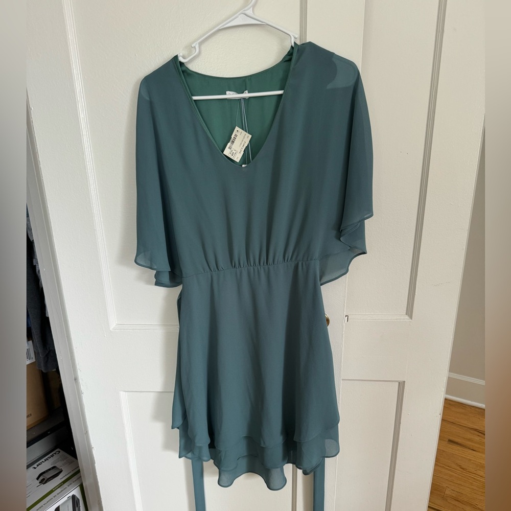 NWT Bluegreen/Turquoise flowy Mini Dress from Boutique